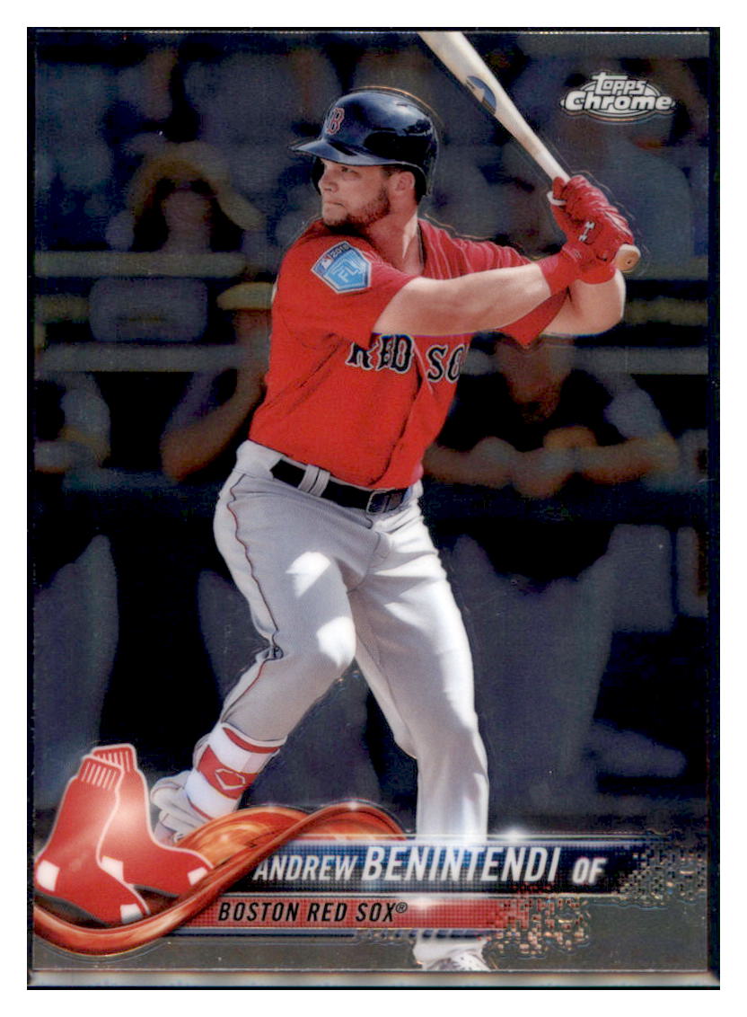 2018 Topps Chrome Andrew Benintendi  Boston Red Sox #151 Baseball card   M32P3 simple Xclusive Collectibles   