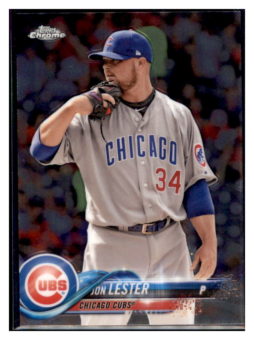 2018 Topps Chrome Jon Lester  Chicago Cubs #191 Baseball card   M32P3 simple Xclusive Collectibles   