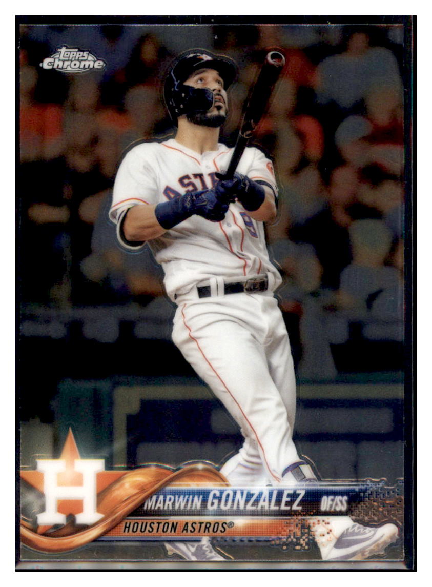 2018 Topps Chrome Marwin Gonzalez  Houston Astros #38 Baseball card   M32P3 simple Xclusive Collectibles   