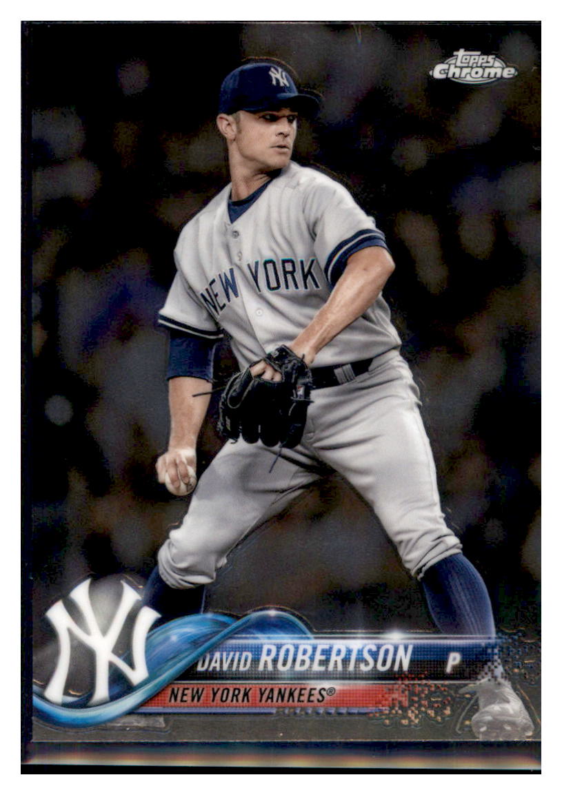 2018 Topps Chrome David Robertson  New York Yankees #112 Baseball card   M32P3 simple Xclusive Collectibles   