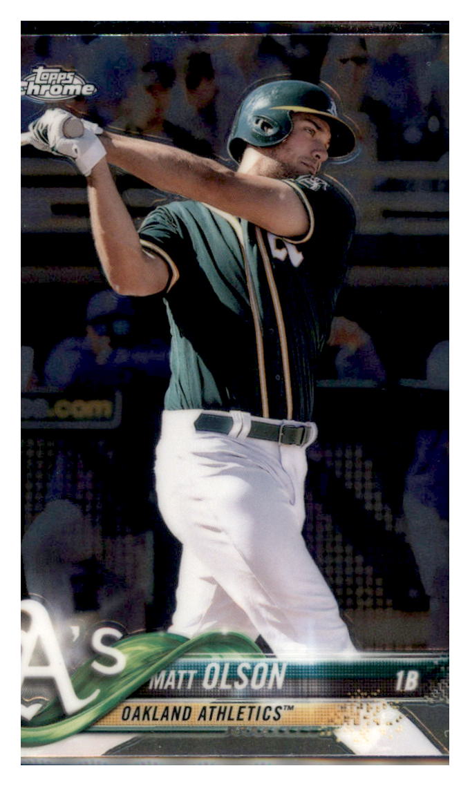 2018 Topps Chrome Matt Olson  Oakland Athletics #64 Baseball card   M32P3_1a simple Xclusive Collectibles   