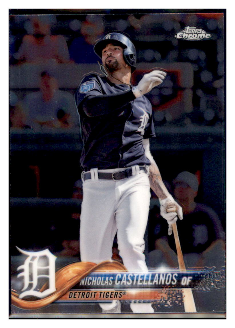 2018 Topps Chrome Nicholas
  Castellanos  Detroit Tigers #104
  Baseball card   M32P3_1b simple Xclusive Collectibles   