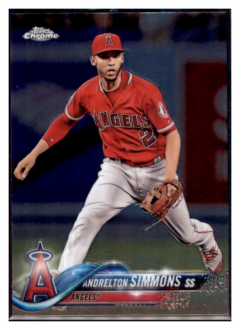 2018 Topps Chrome Andrelton Simmons  Los Angeles Angels #97 Baseball card   M32P3 simple Xclusive Collectibles   