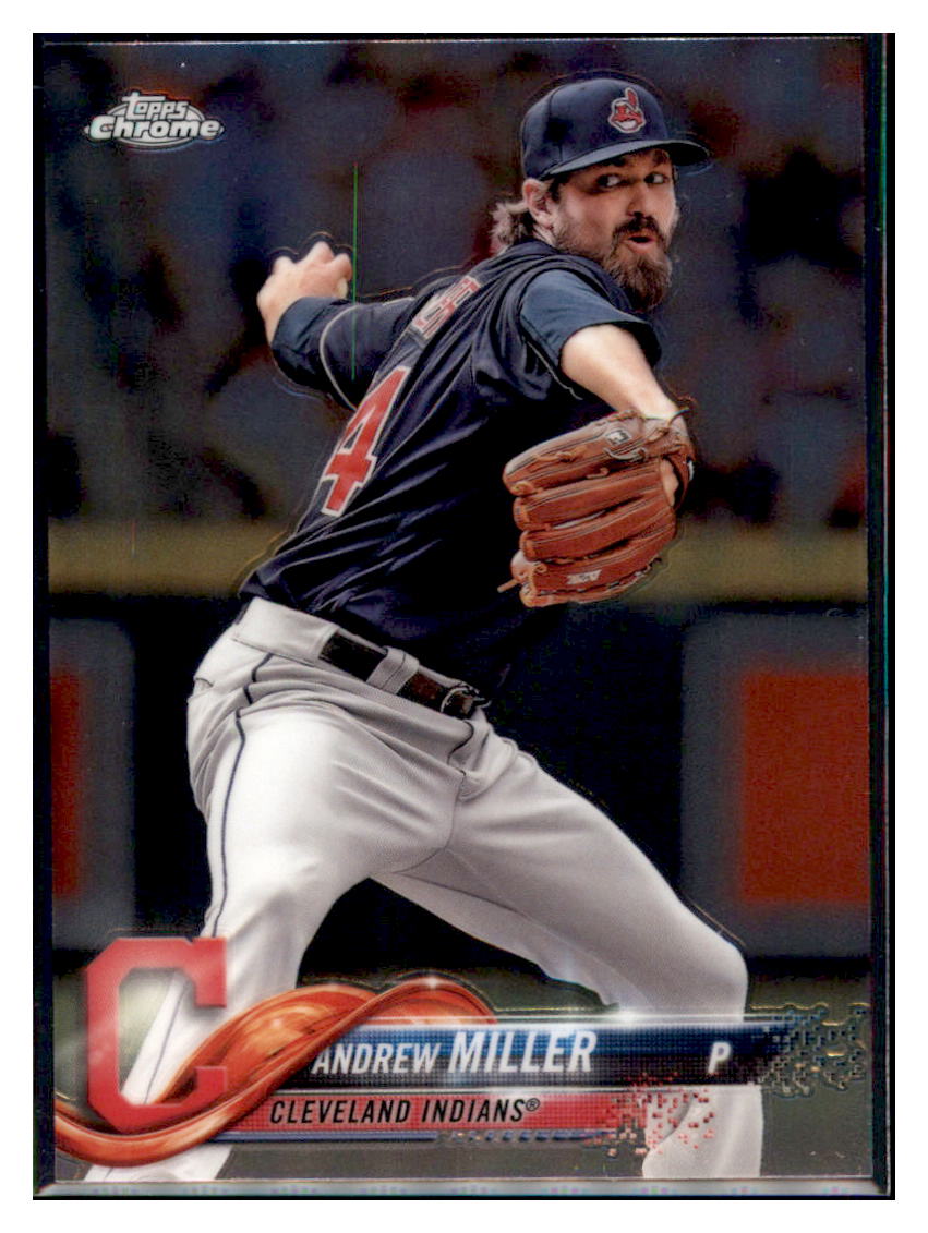 2018 Topps Chrome Andrew Miller  Cleveland Indians #117 Baseball card   M32P3_1a simple Xclusive Collectibles   