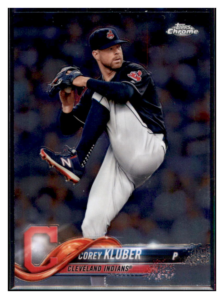 2018 Topps Chrome Corey Kluber  Cleveland Indians #20 Baseball card   M32P3_1b simple Xclusive Collectibles   