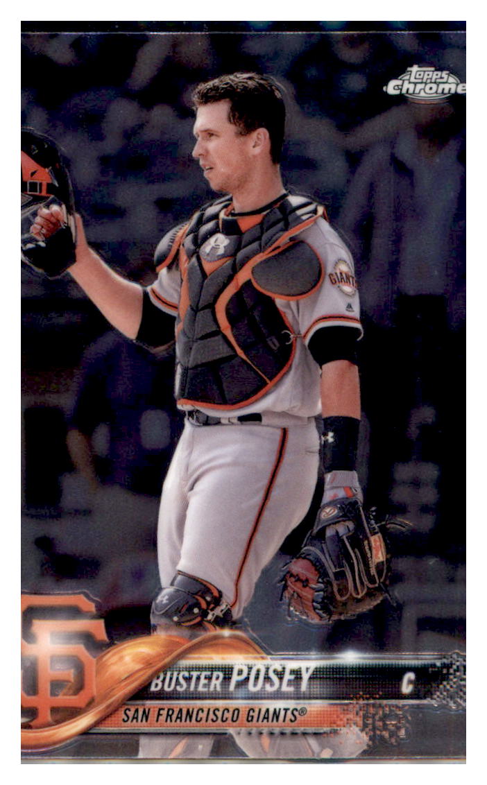 2018 Topps Chrome Buster Posey  San Francisco Giants #29 Baseball card   M32P3 simple Xclusive Collectibles   