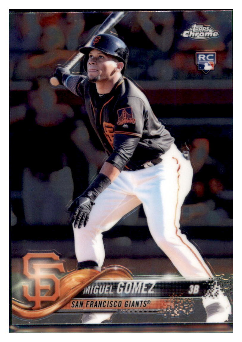 2018 Topps Chrome Miguel Gomez  San Francisco Giants #13 Baseball card   M32P3 simple Xclusive Collectibles   
