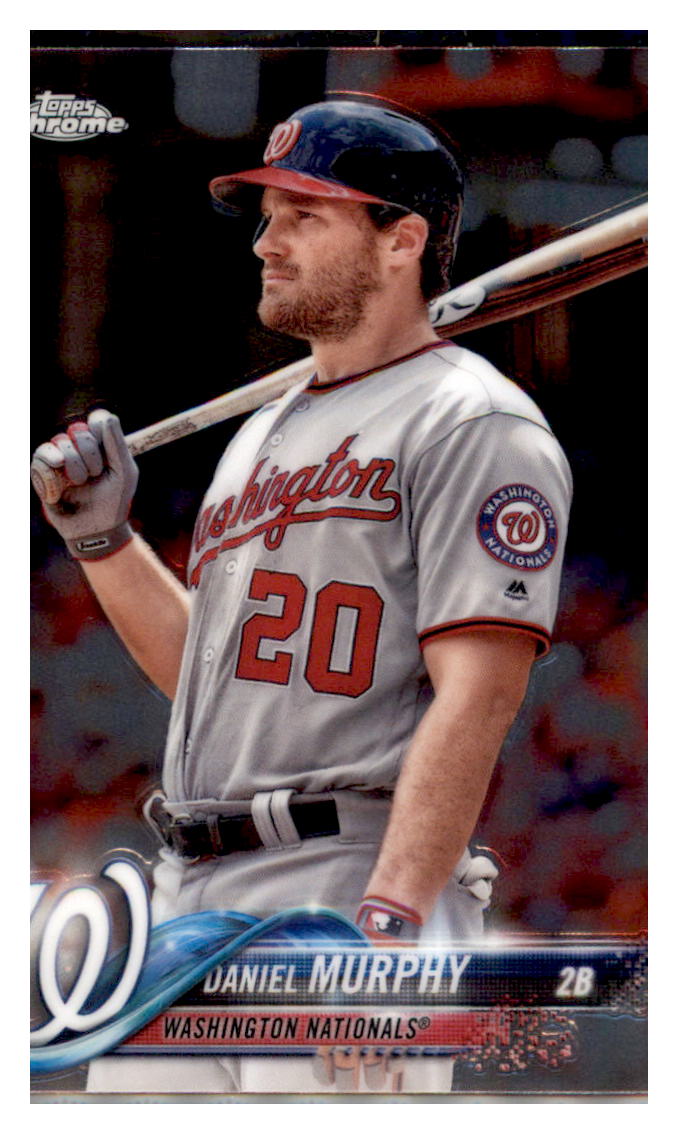 2018 Topps Chrome Daniel Murphy  Washington Nationals #196 Baseball
  card   M32P3_1a simple Xclusive Collectibles   