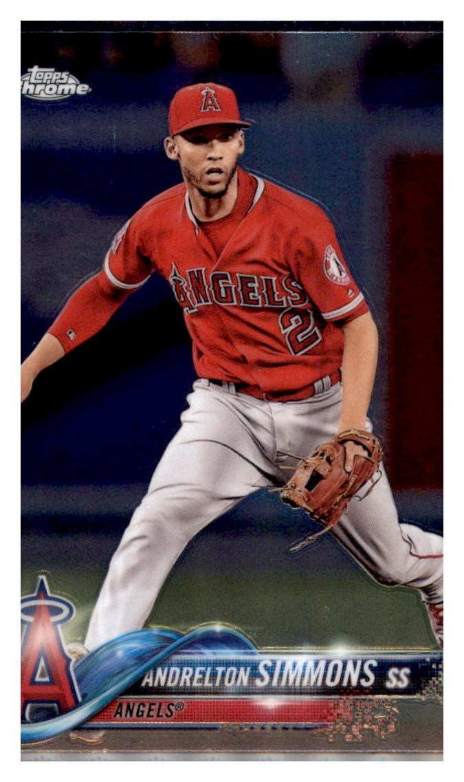 2018 Topps Chrome Andrelton Simmons  Los Angeles Angels #97 Baseball card   M32P3_1c simple Xclusive Collectibles   