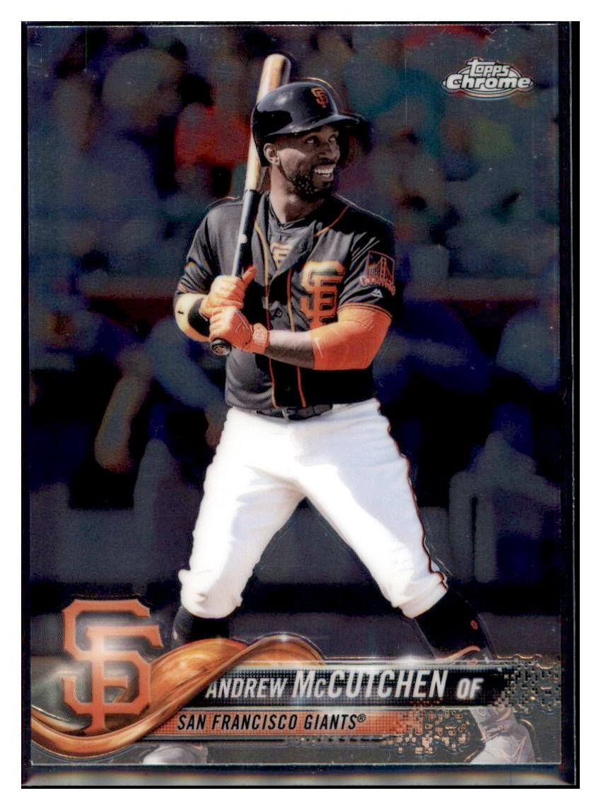 2018 Topps Chrome Andrew McCutchen  San Francisco Giants #74 Baseball card   M32P3 simple Xclusive Collectibles   