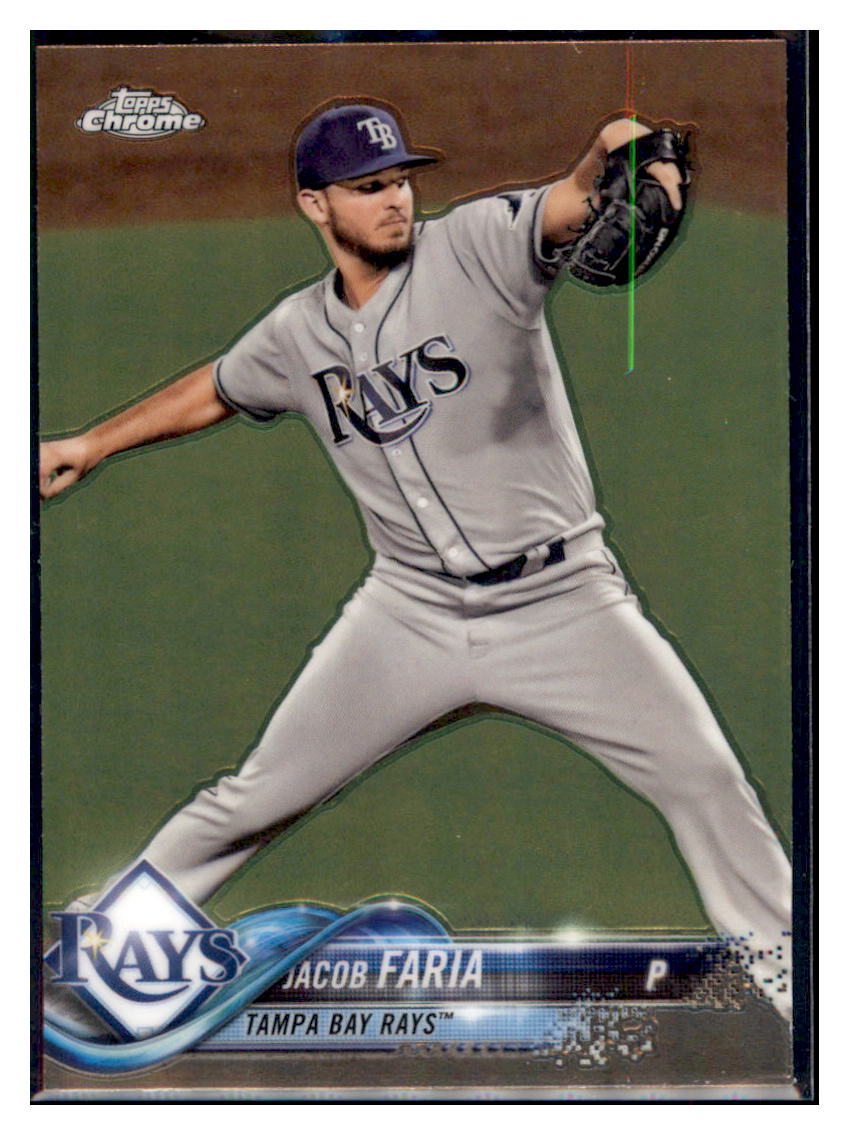 2018 Topps Chrome Jacob Faria  Tampa Bay Rays #57 Baseball card   M32P3 simple Xclusive Collectibles   