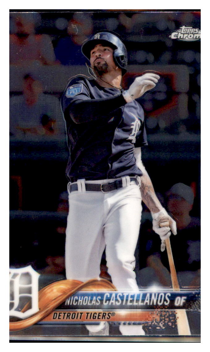 2018 Topps Chrome Nicholas
  Castellanos  Detroit Tigers #104
  Baseball card   M32P3_1a simple Xclusive Collectibles   