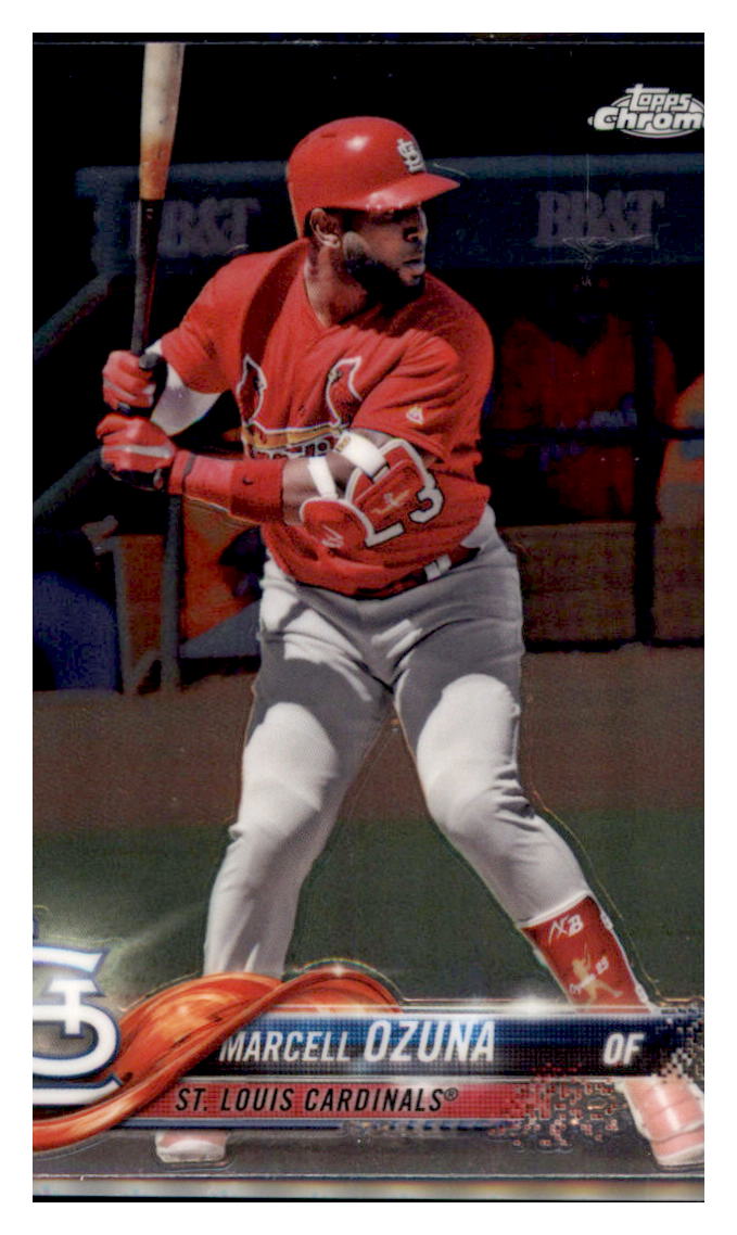 2018 Topps Chrome Marcell Ozuna  St. Louis Cardinals #149 Baseball card   M32P3 simple Xclusive Collectibles   