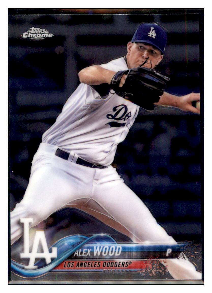 2018 Topps Chrome Alex Wood  Los Angeles Dodgers #39 Baseball card   M32P3_1a simple Xclusive Collectibles   