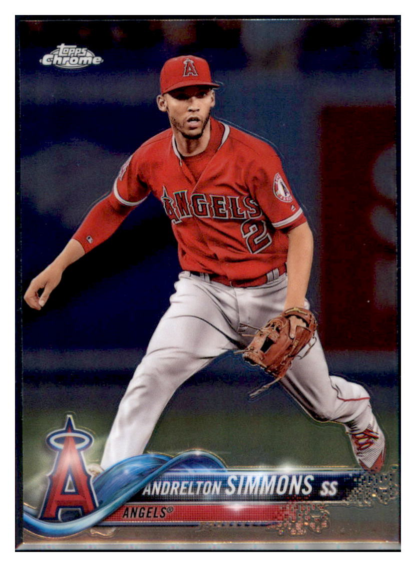 2018 Topps Chrome Andrelton Simmons  Los Angeles Angels #97 Baseball card   M32P3_1a simple Xclusive Collectibles   