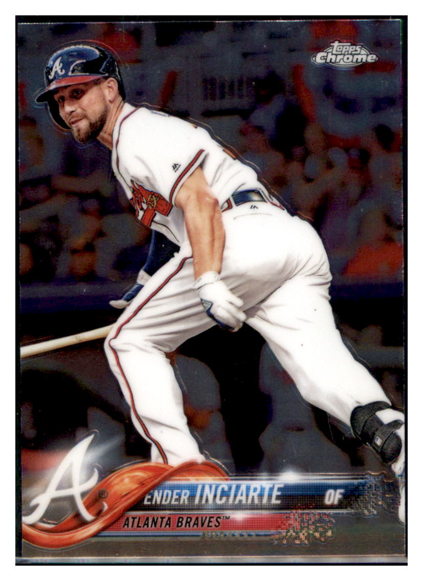 2018 Topps Chrome Ender Inciarte  Atlanta Braves #58 Baseball card   M32P3_1a simple Xclusive Collectibles   
