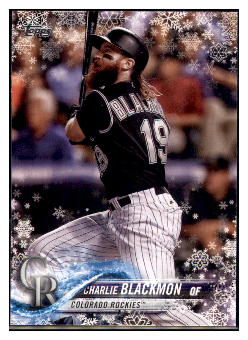 2018 Topps Holiday Charlie Blackmon  Colorado Rockies #HMW184 Baseball card   M32P4 simple Xclusive Collectibles   