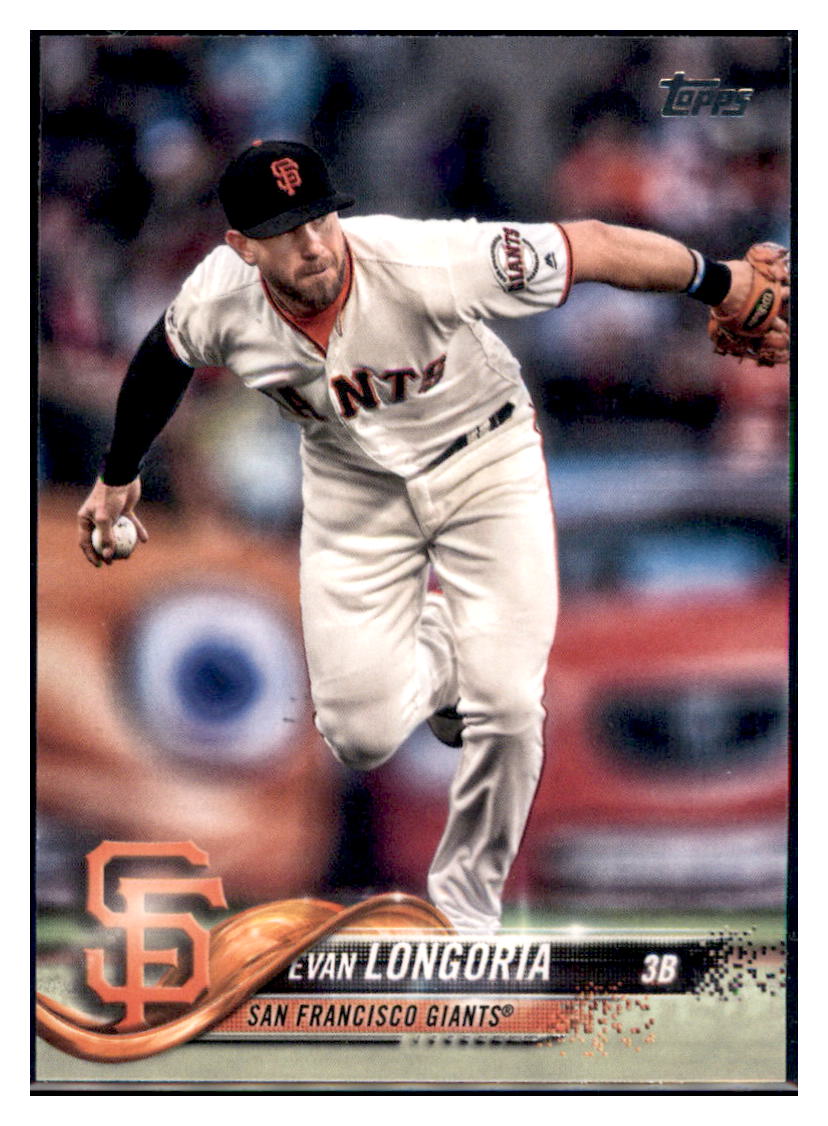 2018 Topps Update Evan Longoria  San Francisco Giants #US118a Baseball
  card   M32P4 simple Xclusive Collectibles   