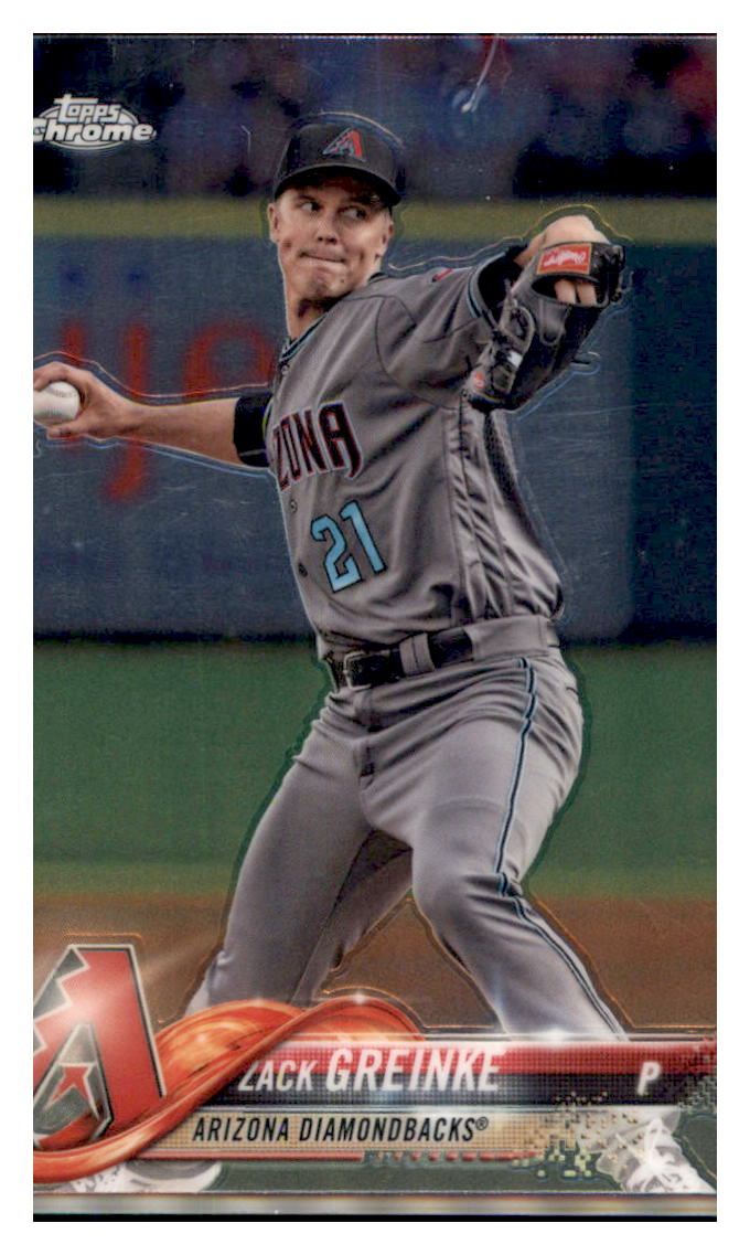 2018 Topps Chrome Zack Greinke  Arizona Diamondbacks #156 Baseball
  card   M32P4 simple Xclusive Collectibles   