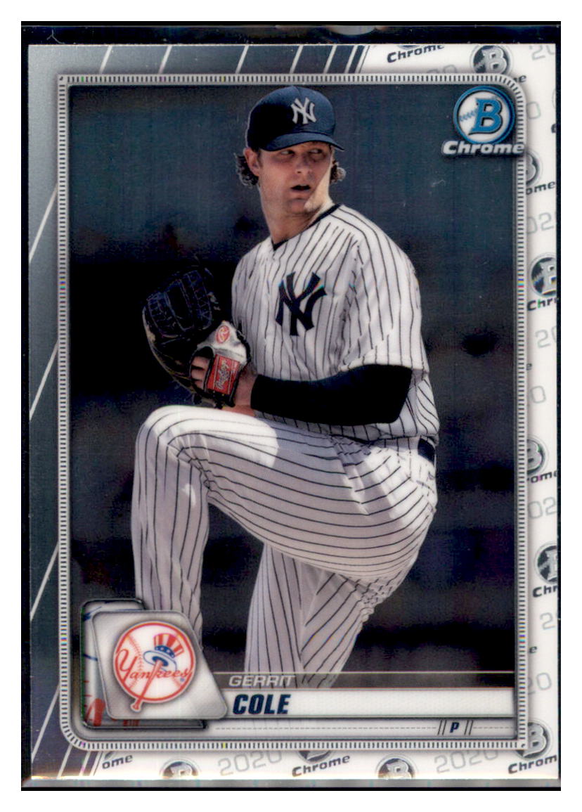 2020 Bowman Chrome Gerrit Cole  New York Yankees #55 Baseball card   M32P4 simple Xclusive Collectibles   