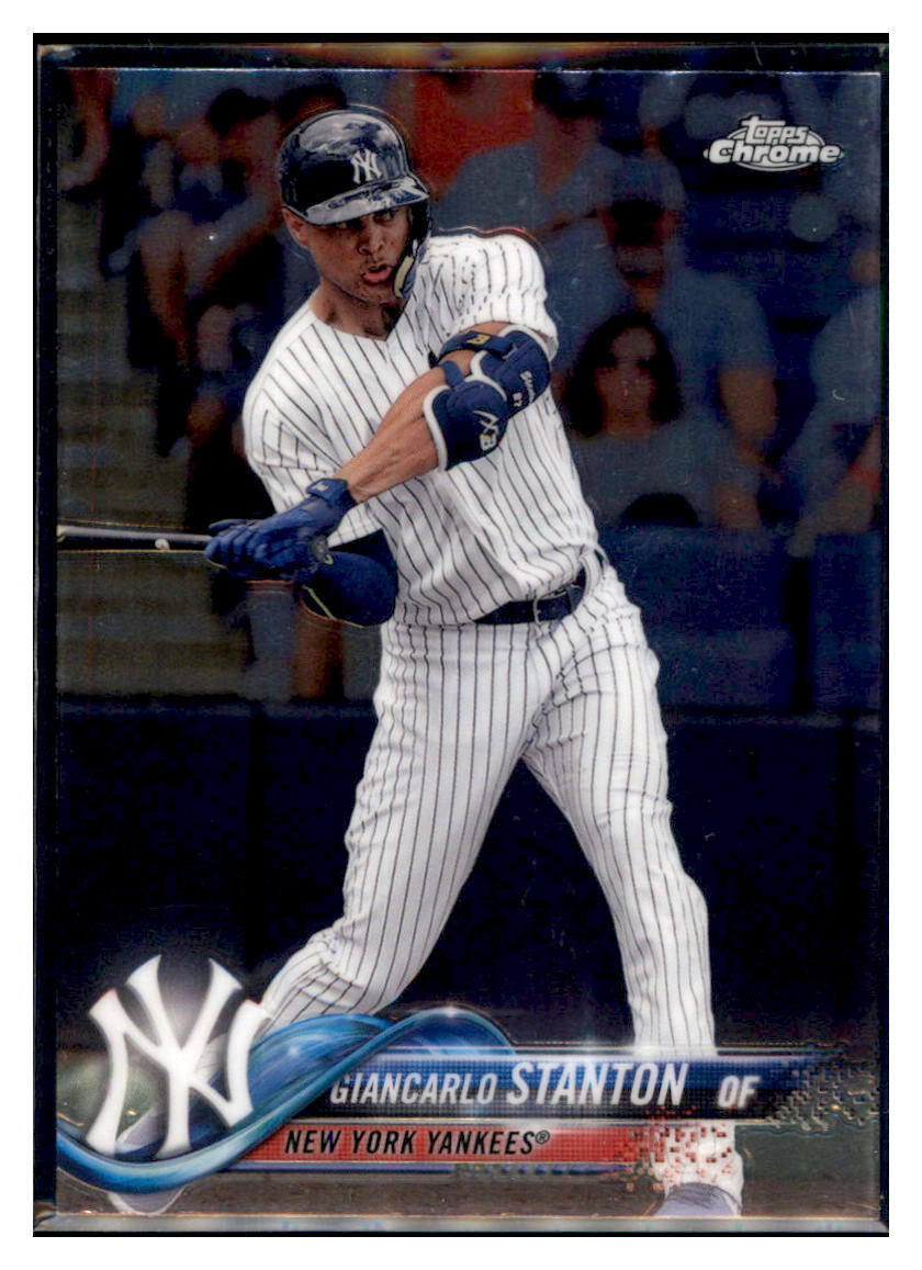 2018 Topps Chrome Update Edition
  Giancarlo Stanton  New York Yankees
  #HMT38 Baseball card   M32P4 simple Xclusive Collectibles   