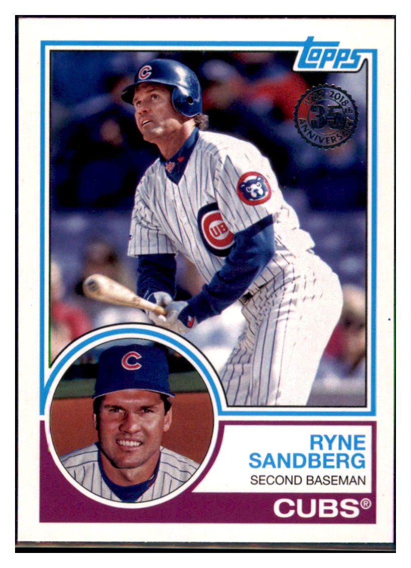 2018 Topps Ryne Sandberg  Chicago Cubs #83-1 Baseball card   M32P4 simple Xclusive Collectibles   