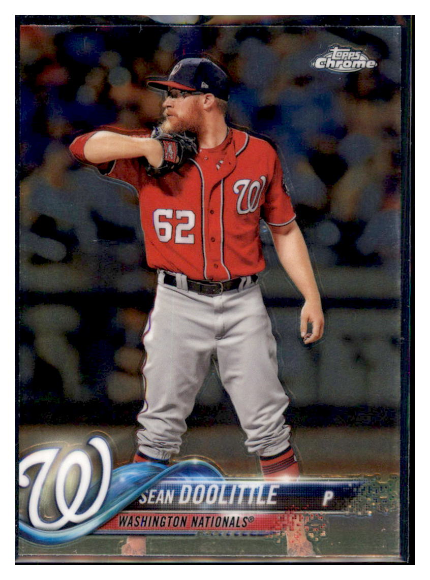 2018 Topps Chrome Sean Doolittle  Washington Nationals #137 Baseball
  card   M32P4 simple Xclusive Collectibles   