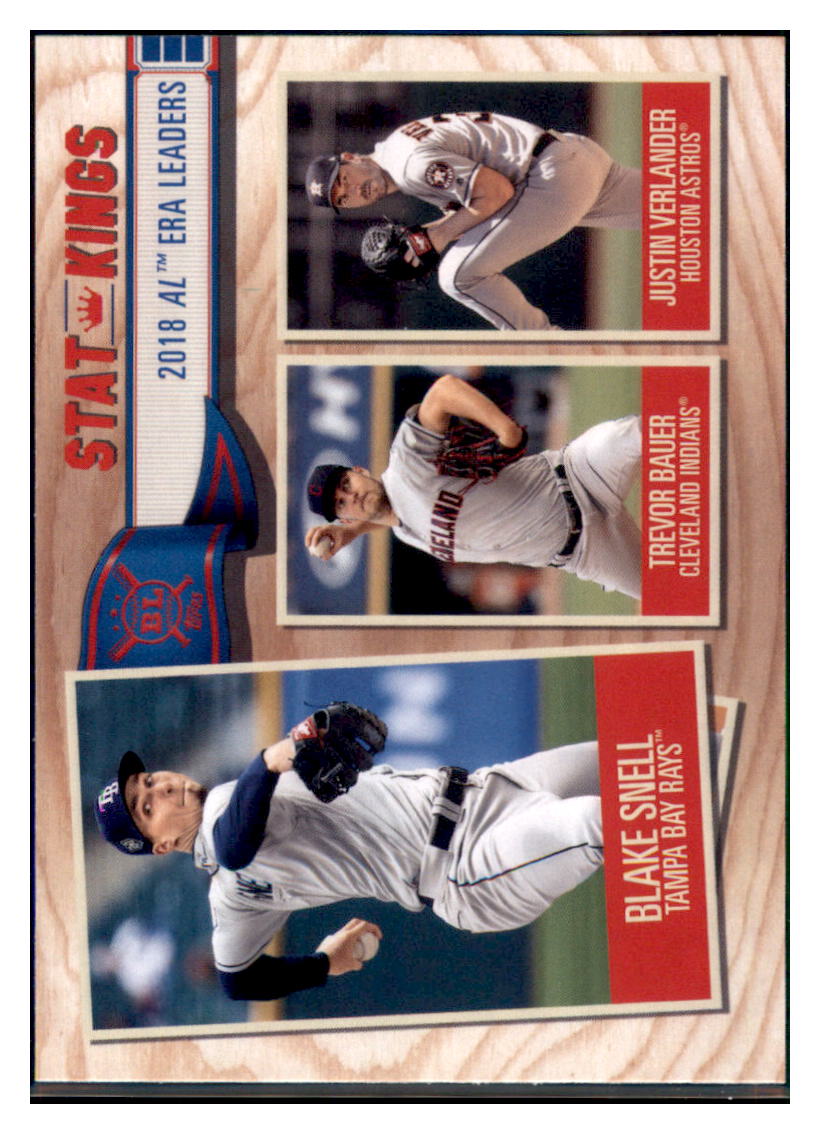 2019 Topps Big League Blake Snell /
  Trevor Bauer / Justin Verlander SK 
  Tampa Bay Rays / Cleveland Indians / Houston Astros #363 Baseball
  card   M32P4 simple Xclusive Collectibles   