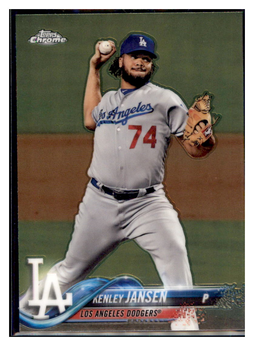 2018 Topps Chrome Kenley Jansen  Los Angeles Dodgers #91 Baseball card   M32P4 simple Xclusive Collectibles   