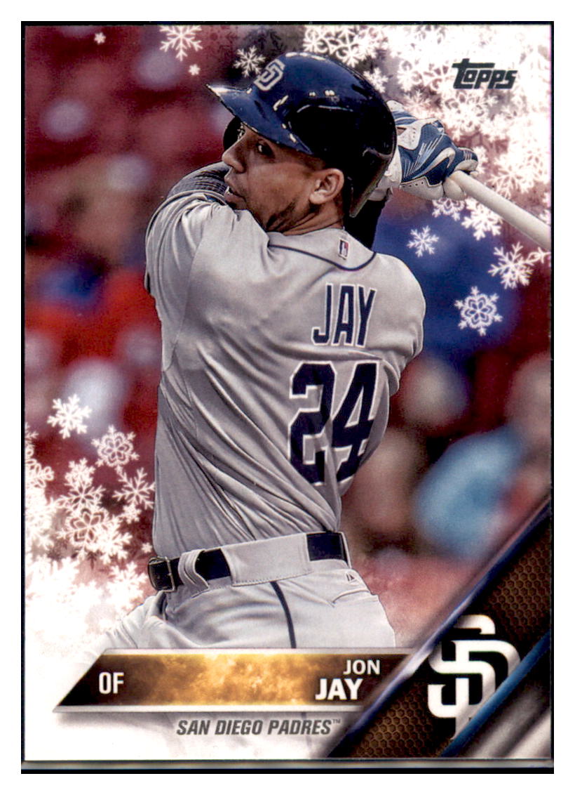 2016 Topps Holiday Jon Jay  San Diego Padres #HMW156 Baseball card   MATV4A simple Xclusive Collectibles   