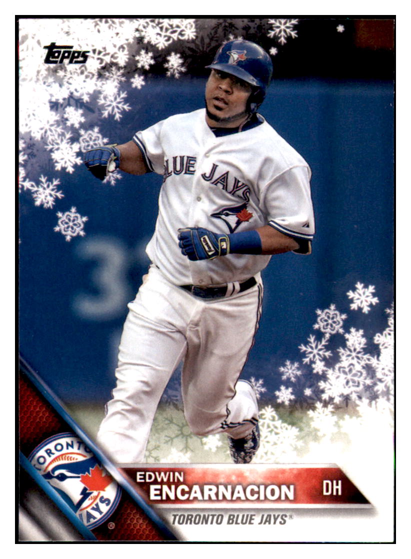 2016 Topps Holiday Edwin Encarnacion  Toronto Blue Jays #HMW158 Baseball
  card   MATV4A simple Xclusive Collectibles   