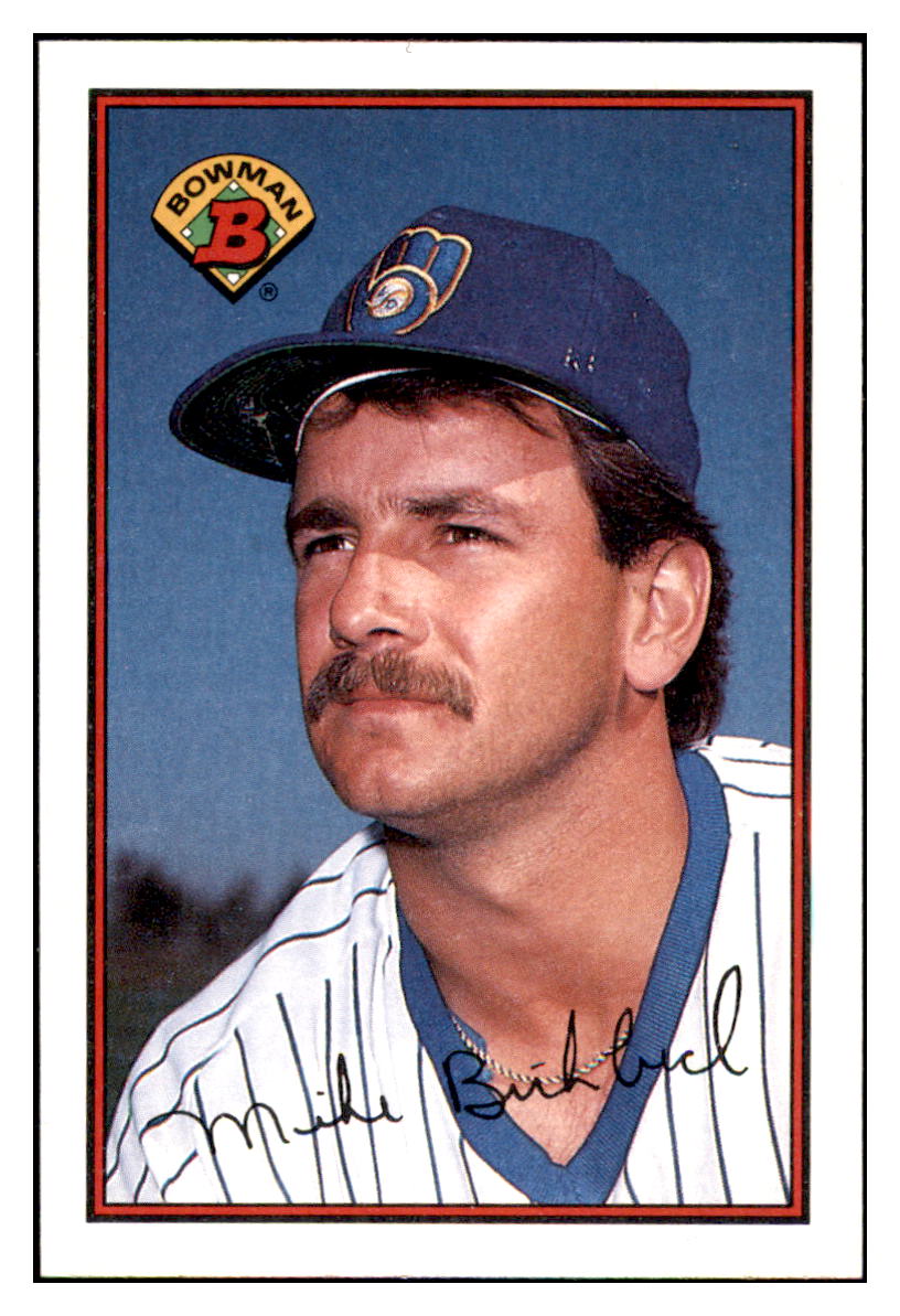 1989 Bowman Mike Birkbeck  Milwaukee Brewers #132 Baseball card   MATV4A simple Xclusive Collectibles   