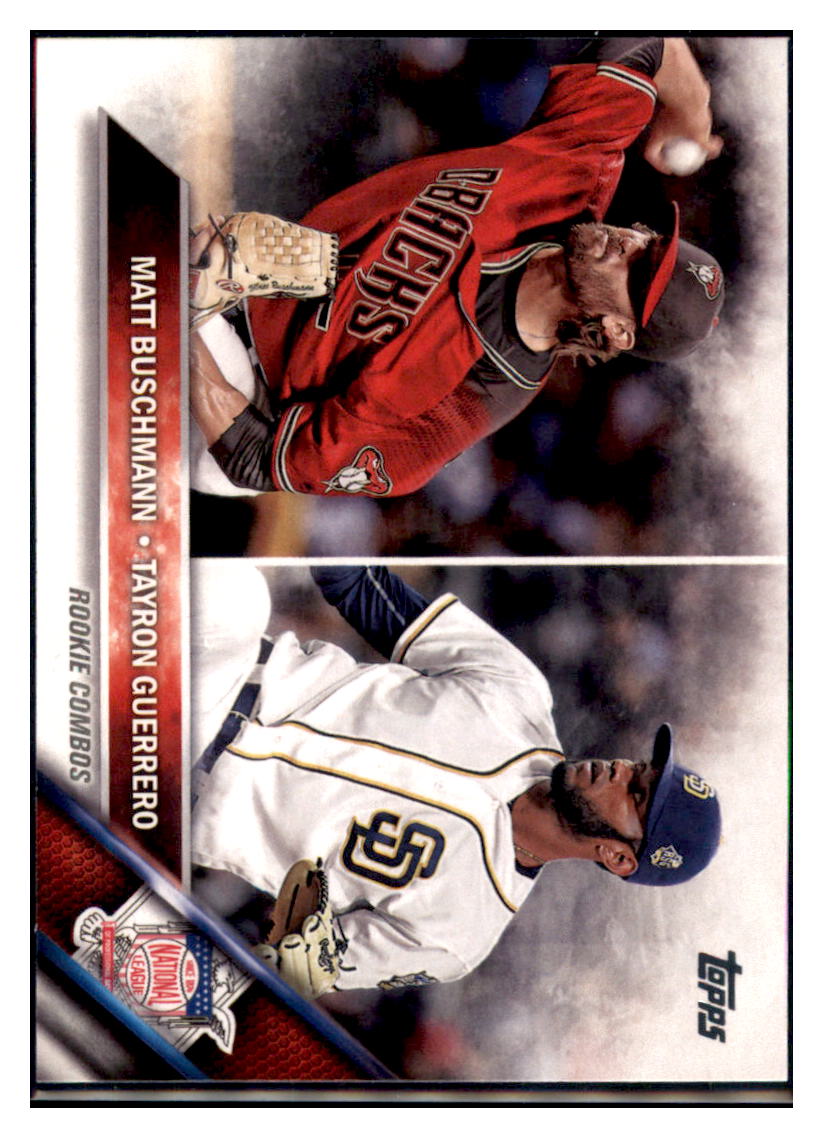 2016 Topps Update Matt Buschmann / Tayron
  Guerrero Rookie  Arizona Diamondbacks /
  San Diego Padres #US147 Baseball card  
  MATV4A simple Xclusive Collectibles   