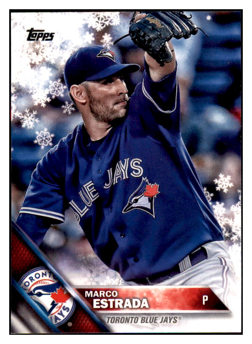2016 Topps Holiday Marco Estrada  Toronto Blue Jays #HMW66 Baseball card   MATV4A simple Xclusive Collectibles   