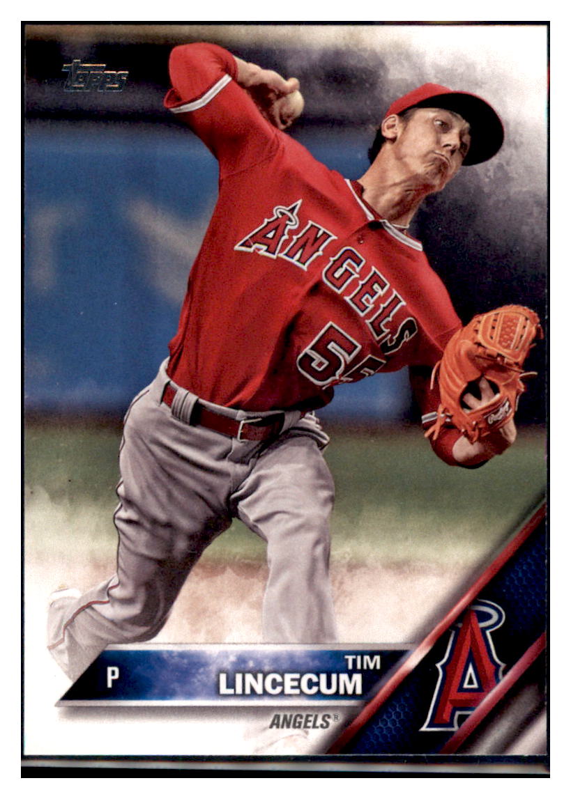 2016 Topps Update Tim Lincecum  Los Angeles Angels #US225 Baseball
  card   MATV4A simple Xclusive Collectibles   