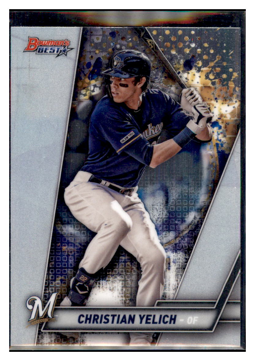 2019 Bowman's Best Christian Yelich  Milwaukee Brewers #70 Baseball card   MATV4A simple Xclusive Collectibles   
