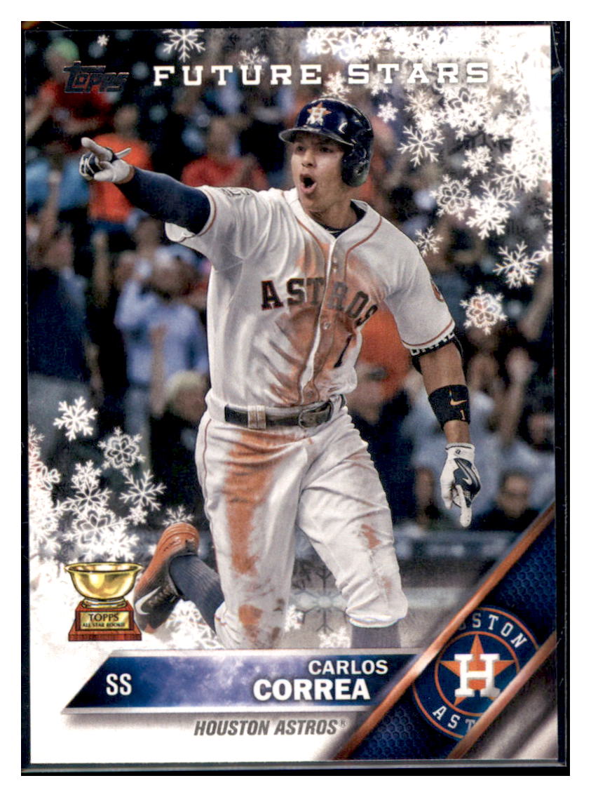 2016 Topps Holiday Carlos Correa  Houston Astros #HMW132 Baseball card   MATV4A simple Xclusive Collectibles   