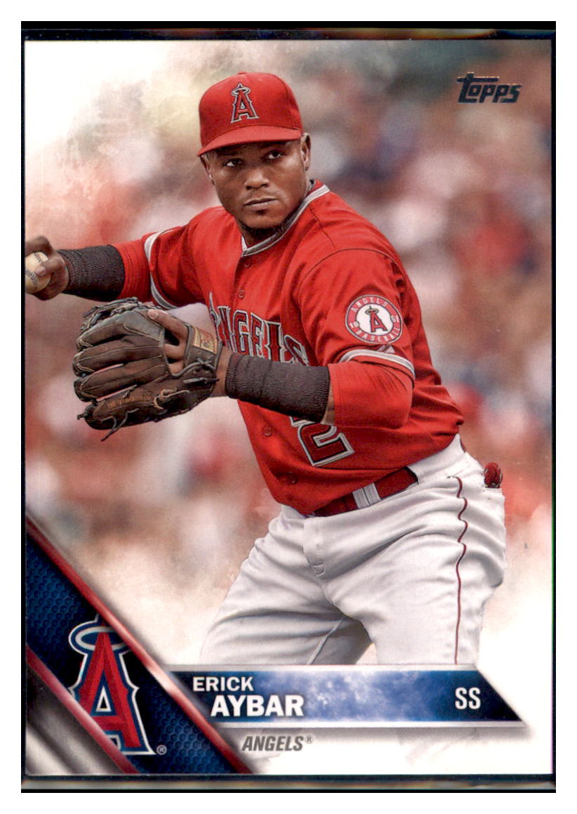 2016 Topps Erick Aybar  Los Angeles Angels #159 Baseball card   MATV4A simple Xclusive Collectibles   