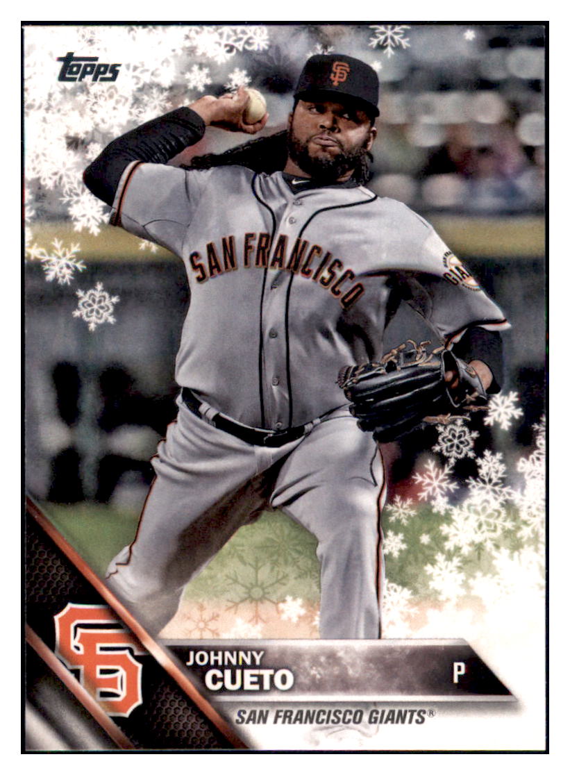 2016 Topps Holiday Johnny Cueto  San Francisco Giants #HMW47 Baseball
  card   MATV2 simple Xclusive Collectibles   