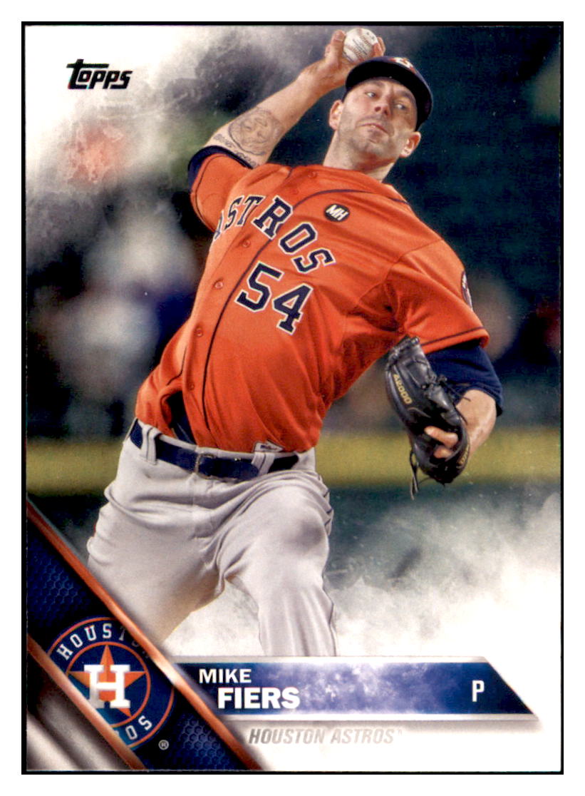 2016 Topps Opening Day Mike Fiers  Houston Astros #OD-137 Baseball card   MATV2 simple Xclusive Collectibles   