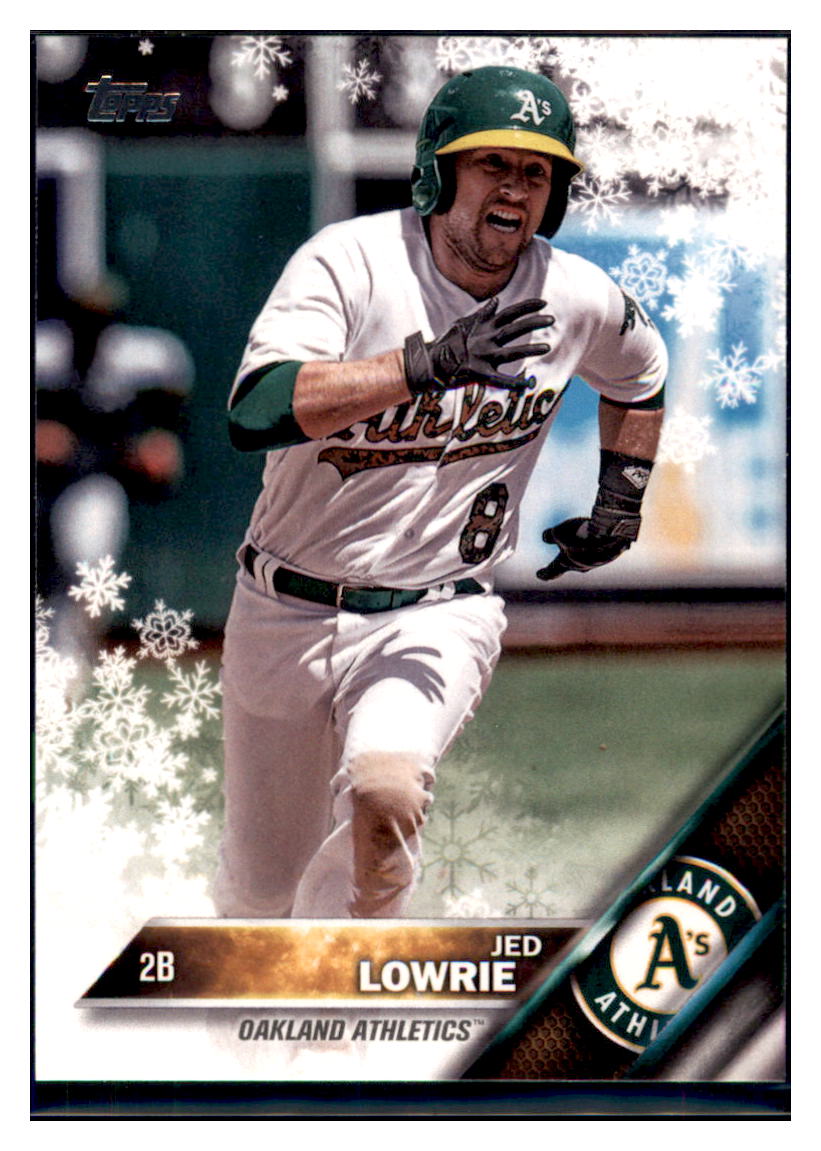 2016 Topps Holiday Jed Lowrie  Oakland Athletics #HMW169 Baseball
  card   MATV2_1b simple Xclusive Collectibles   