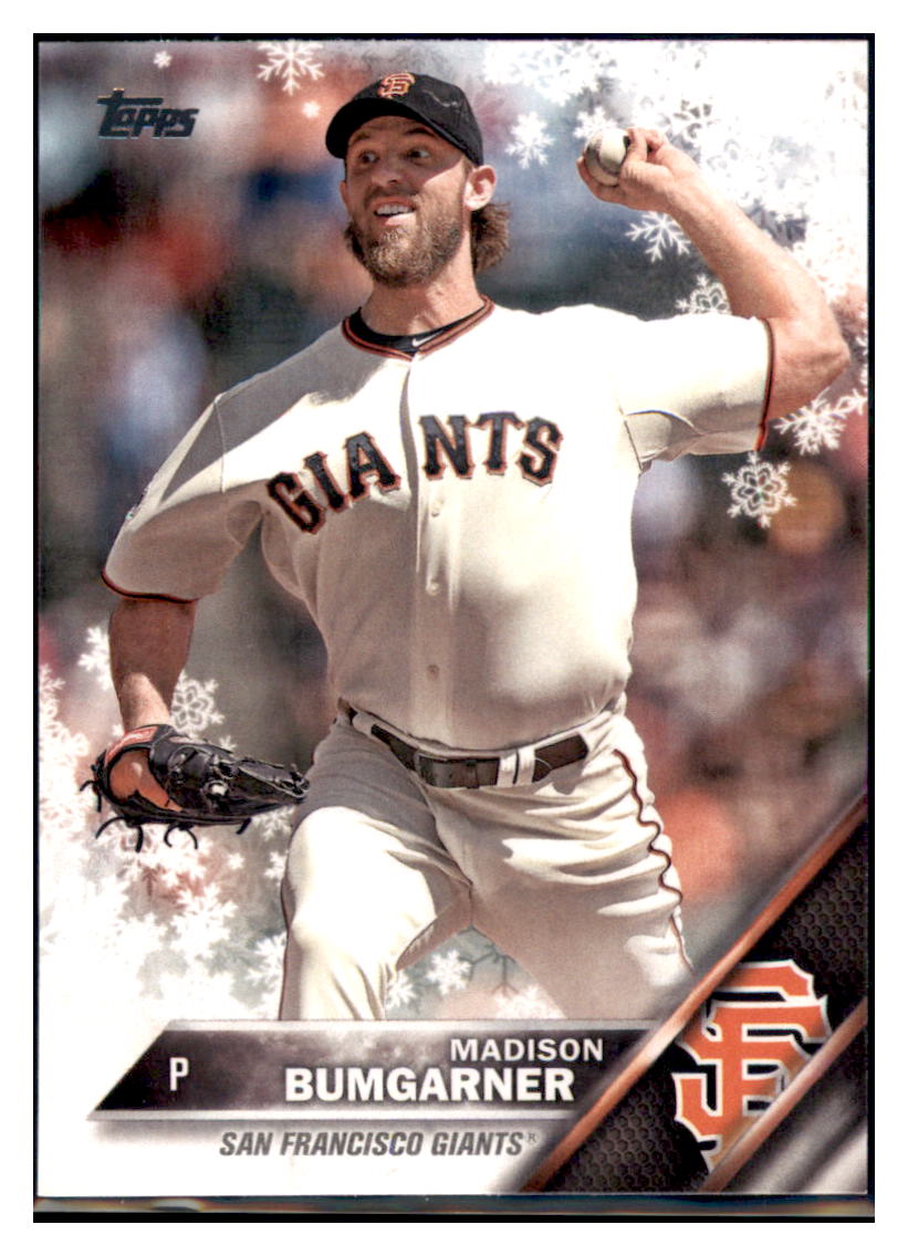 2016 Topps Holiday Madison Bumgarner  San Francisco Giants #HMW42 Baseball
  card   MATV2 simple Xclusive Collectibles   