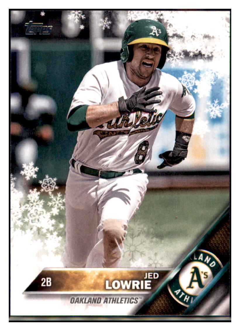 2016 Topps Holiday Jed Lowrie  Oakland Athletics #HMW169 Baseball
  card   MATV2_1a simple Xclusive Collectibles   