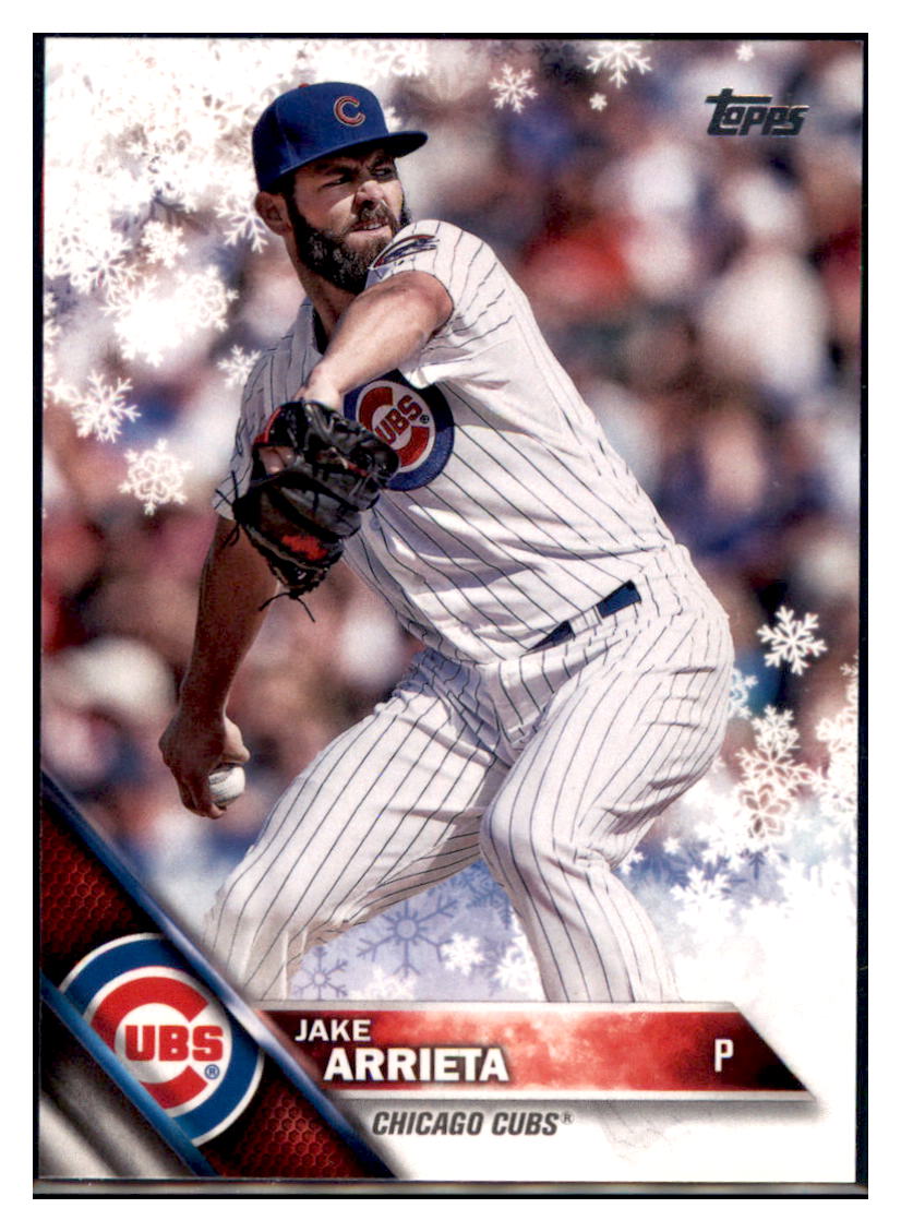 2016 Topps Holiday Jake Arrieta  Chicago Cubs #HMW171 Baseball card   MATV2 simple Xclusive Collectibles   