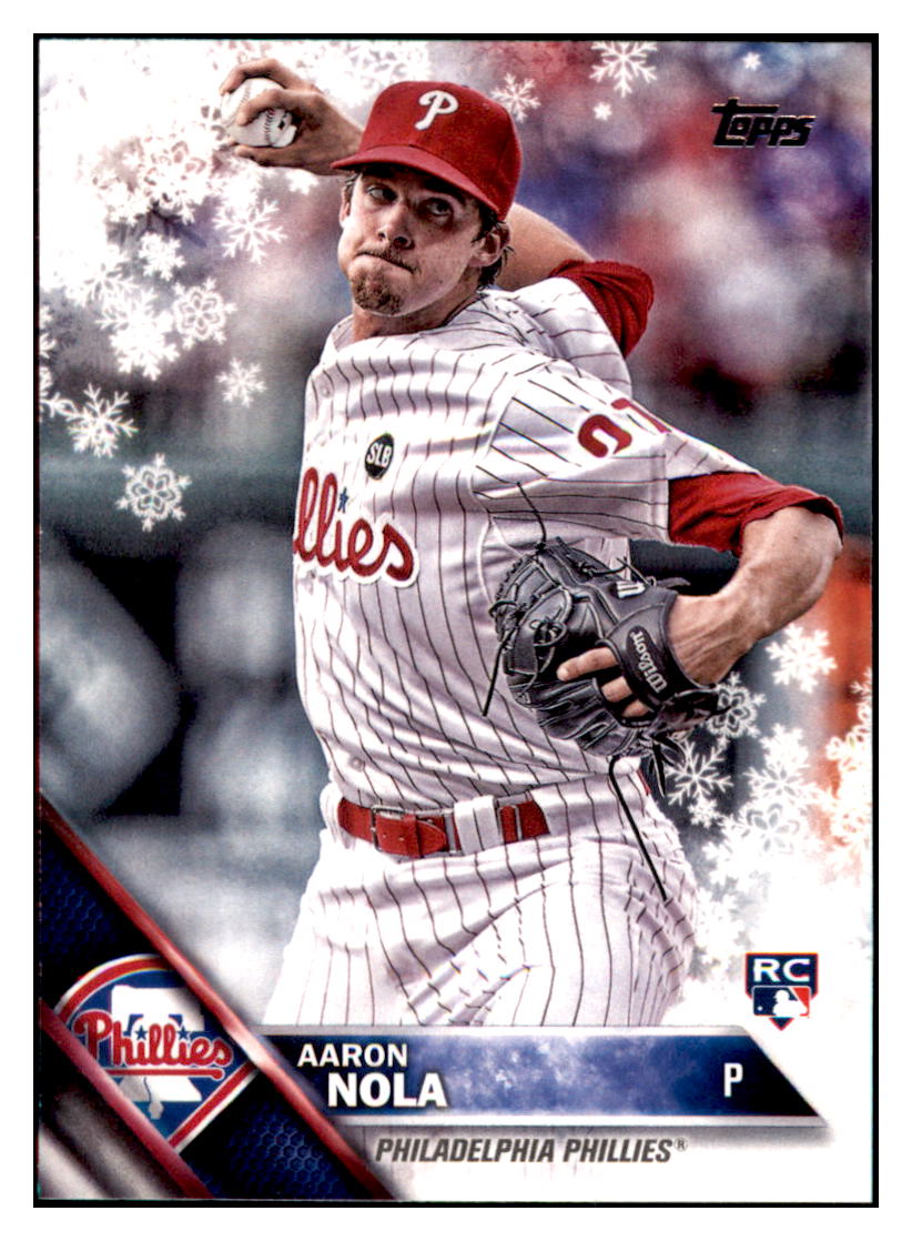 2016 Topps Aaron Nola  Philadelphia Phillies #133 Baseball
  card   MATV2 simple Xclusive Collectibles   