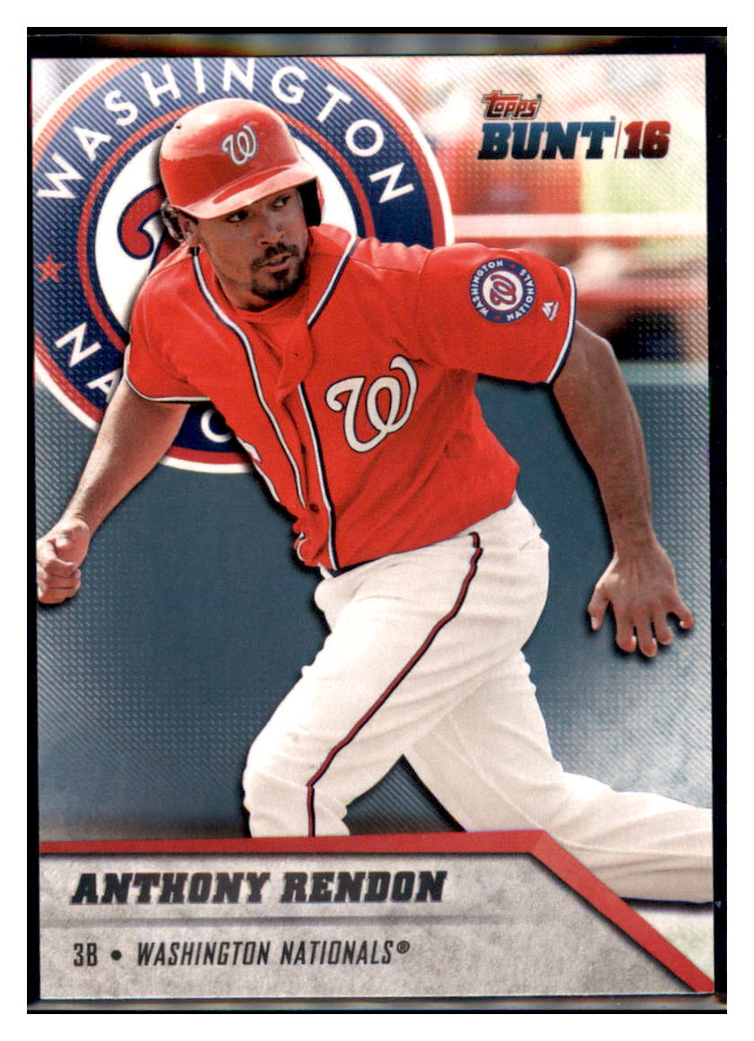 2016 Topps Bunt Anthony Rendon  Washington Nationals #191 Baseball
  card   MATV2 simple Xclusive Collectibles   