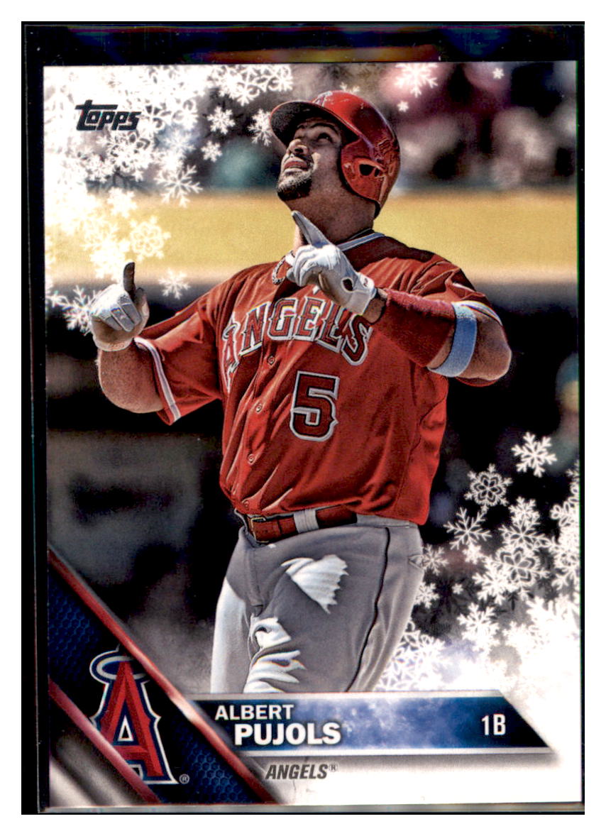 2016 Topps Holiday Albert Pujols  Los Angeles Angels #HMW164 Baseball
  card   MATV2 simple Xclusive Collectibles   