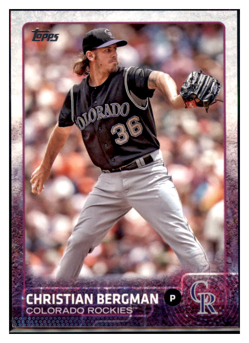 2015 Topps Christian Bergman  Colorado Rockies #682 Baseball card   MATV2 simple Xclusive Collectibles   