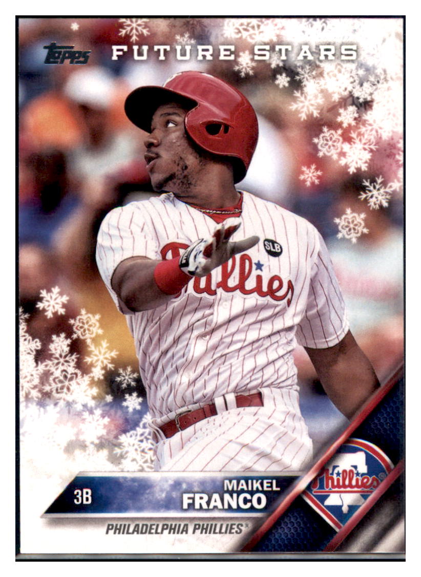 2016 Topps Holiday Maikel Franco  Philadelphia Phillies #HMW102 Baseball
  card   MATV2_1b simple Xclusive Collectibles   