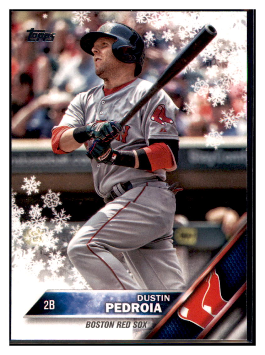 2016 Topps Holiday Dustin Pedroia  Boston Red Sox #R-DP Baseball card   MATV2 simple Xclusive Collectibles   